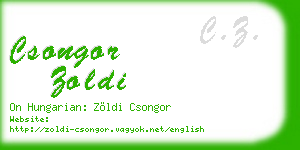 csongor zoldi business card