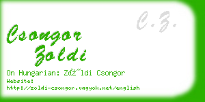 csongor zoldi business card